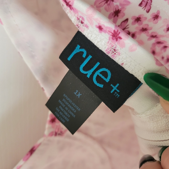 COPY - Floral Pink and White Bustier Top - Picture 3 of 3